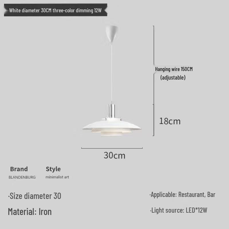 Adjustable Retractable Nordic Pendant Light - Creative Bar Island Flying Saucer Design