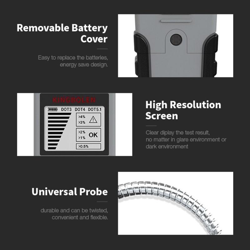 Accurate Oil Quality Check Universal Brake Fluid Tester Car Diagnostic Tool Digital Tester Testing Tool DOT3 DOT4 DOT5.1