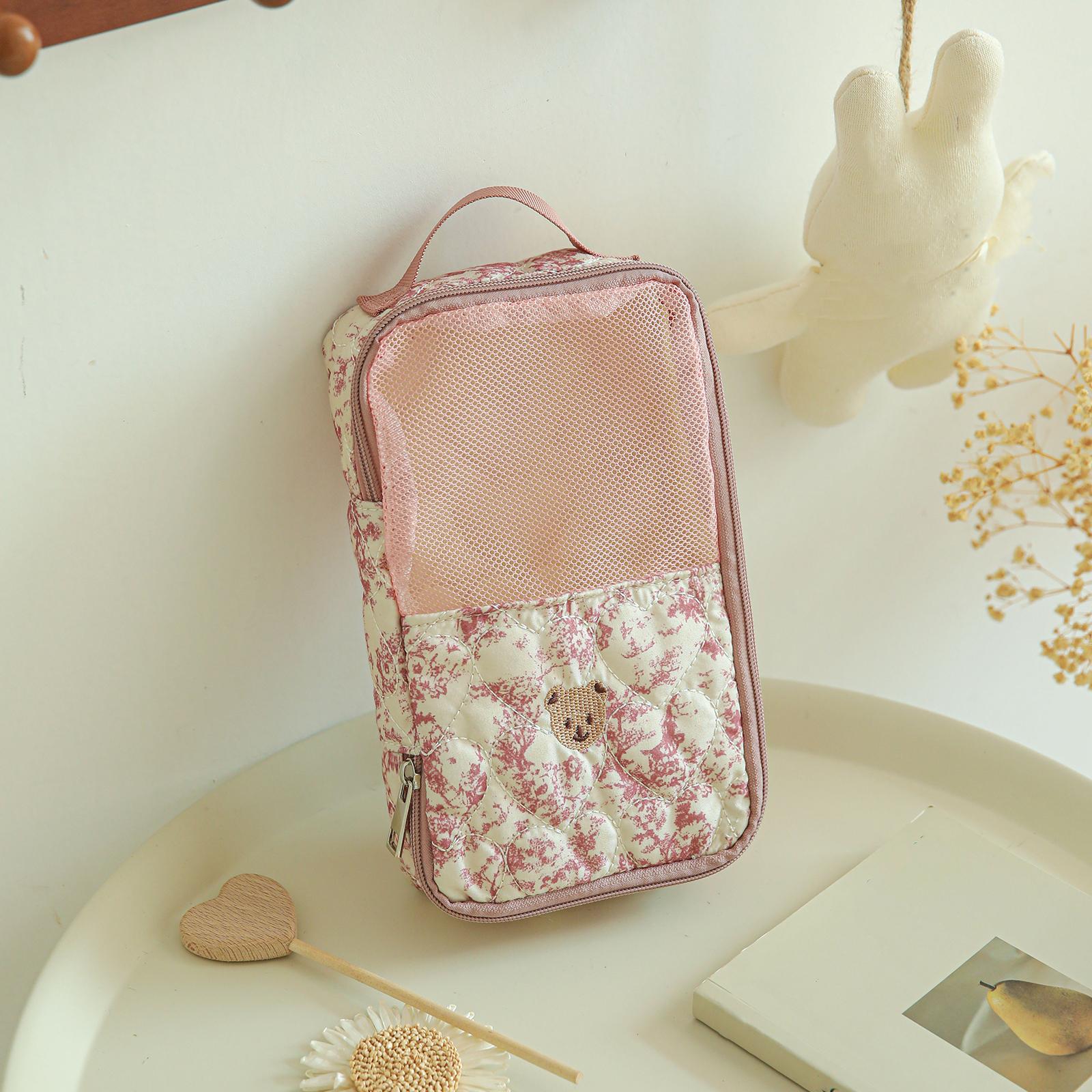 

Portable Baby Diaper Bag Organizer Pouch Reusable Baby Diaper Organizer with Zipper and Handle for Travel
