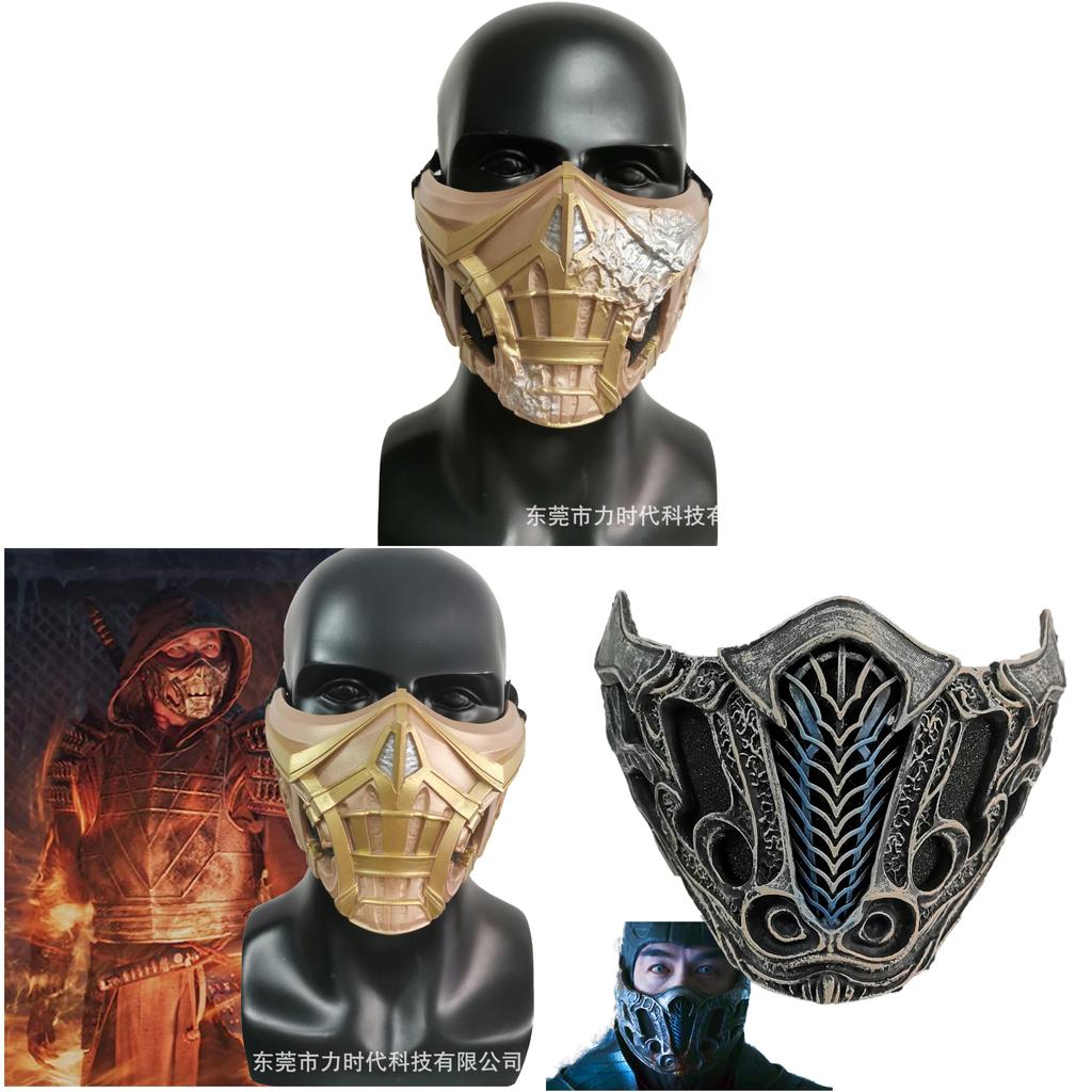 Mortal Kombat Scorpion Latex Half Face Mask For Halloween Costume And Cosplay