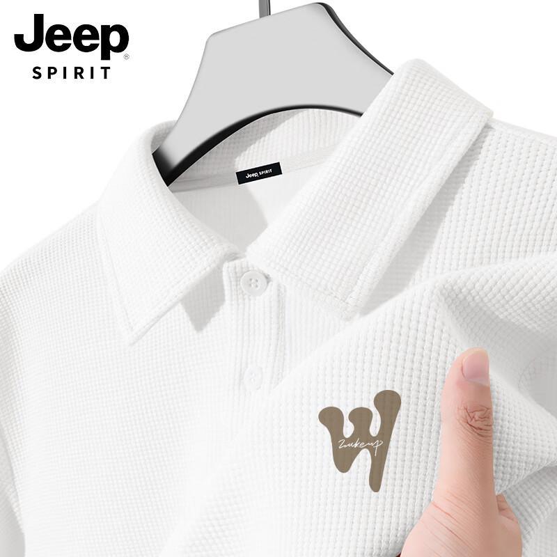 JEEP SPIRIT Men s Waffle Knit Polo Shirt L