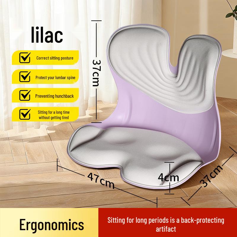 Ergonomic Lumbar Support Seat Cushion for Long Sitting in Office