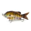 125Mm Plastic Silk Tail 2 Sections Sunfish Simulation Multi-Section Bait S Type Flexible Underwater Swimming Luya Bait