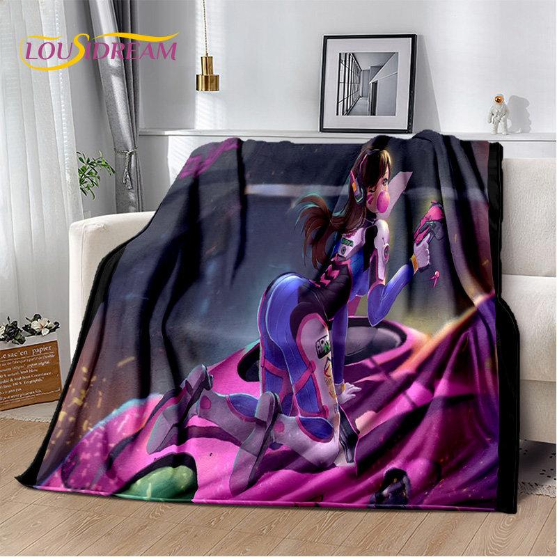 Overwatch Game Gamer DVA  Reaper Soft Plush Blanket,Flannel Blanket Throw Blanket for Living Room Bedroom Bed Sofa Picnic Kid 3D