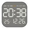 Metal LED Digital Alarm Clock Featuring 12/24 Hour Format and DST Function Powered By Type C or Battery