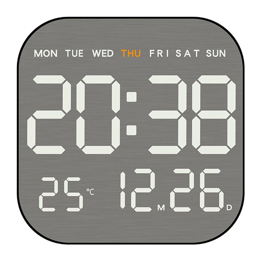 Metal LED Digital Alarm Clock Featuring 12/24 Hour Format and DST Function Powered By Type C or Battery
