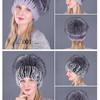 Autumn and Winter Women's Rabbit Fur Cap Casual Warm Ear Protection Knitted Caps