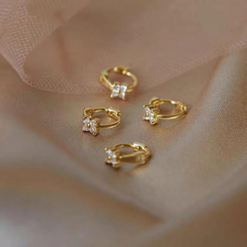 Minimalist Gold Ear Cuffs Studs Set Women Sterling Geometric Tiny Earring Collection 2026 Trend