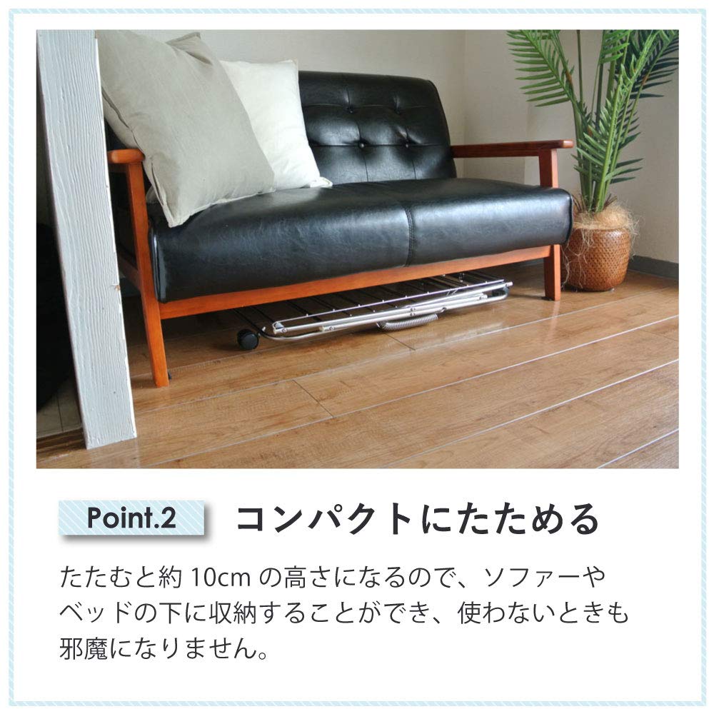 Oki Seisakusho Laundry Drying Indoor Foldable 2 Tiers 57 x 75 x Height 91 Wheels Compact Storage Tower Type Laundry Hanger 00355-5