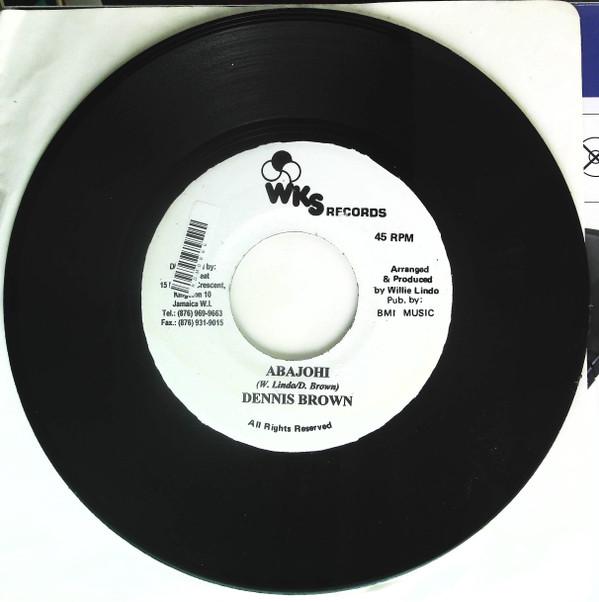 

7inch Record DENNIS BROWN - Abajohi NONE WKS Records 1987 Jamaica Reggae, Ska & Dub Used