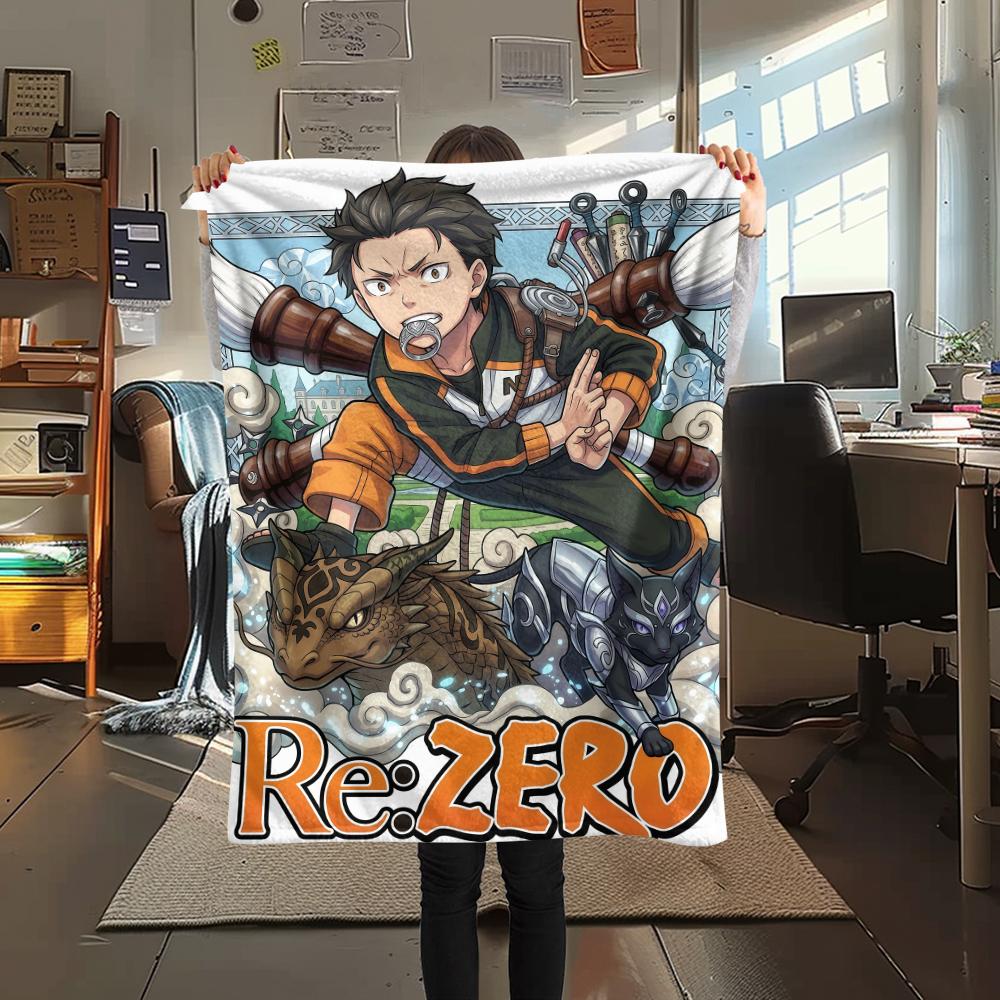 ReZero Starting Life In Another World designPrint Flannel Blanket, High Quality Comfortable for All Seasons, Home Decor, Warmth and Comfort