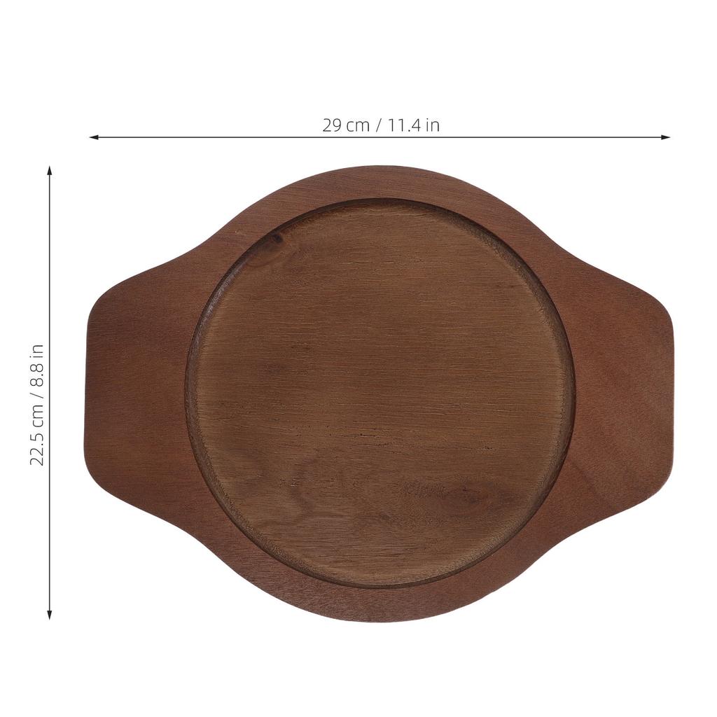 Stone Bowl Wooden Mat Heat Insulated Oval Tray For Korean Bibimbap Wood Anti Hot Pad Serving Coaster Casserole Pot Holder