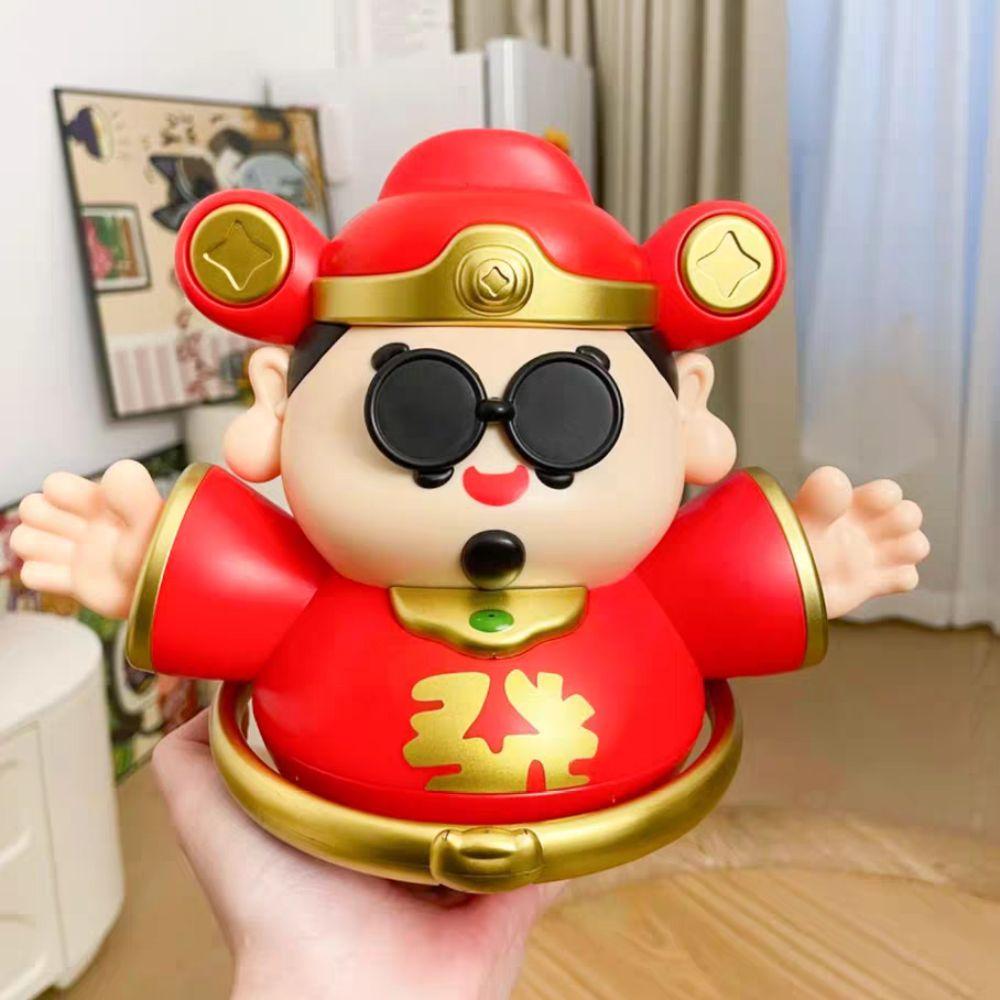 Beat Music God of Fortune Figurine Chinese Tradition Myth Tumbler Money Saving Box  Home Decor