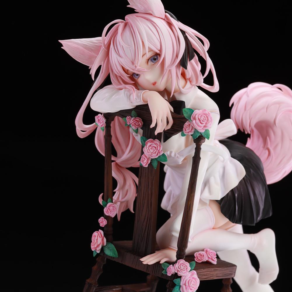 Anime Rabbit Flova Figure Kneeling Pose Action Figure Kawaii Cute Beauty Flova Model Desktop Ornaments Collection Toy Gifts 21cm