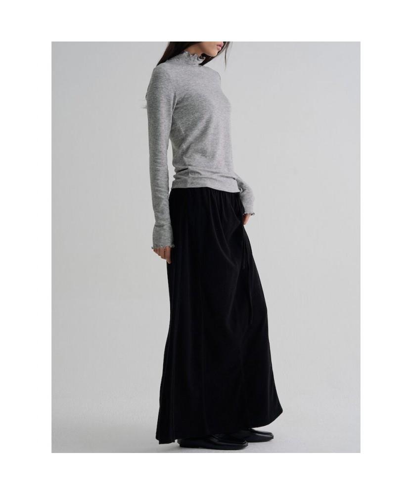 8SECONDS Soft Turtleneck Long Sleeve T-Shirt Gray