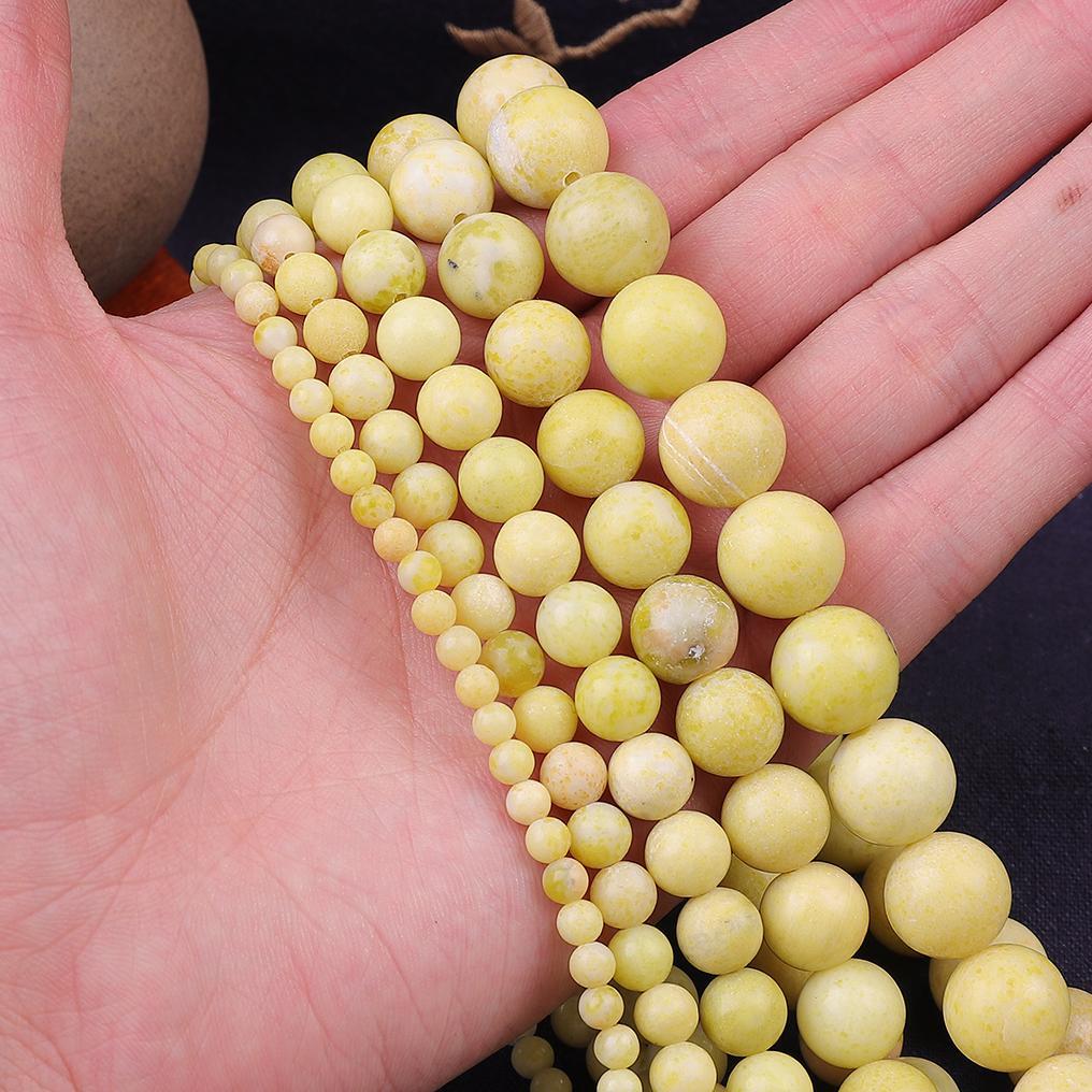 

4-12 мм натуральный лимонный нефритовый камень бусины для изготовления ювелирных изделий DIY браслет ожерелье 10mm 38pcs жёлтый