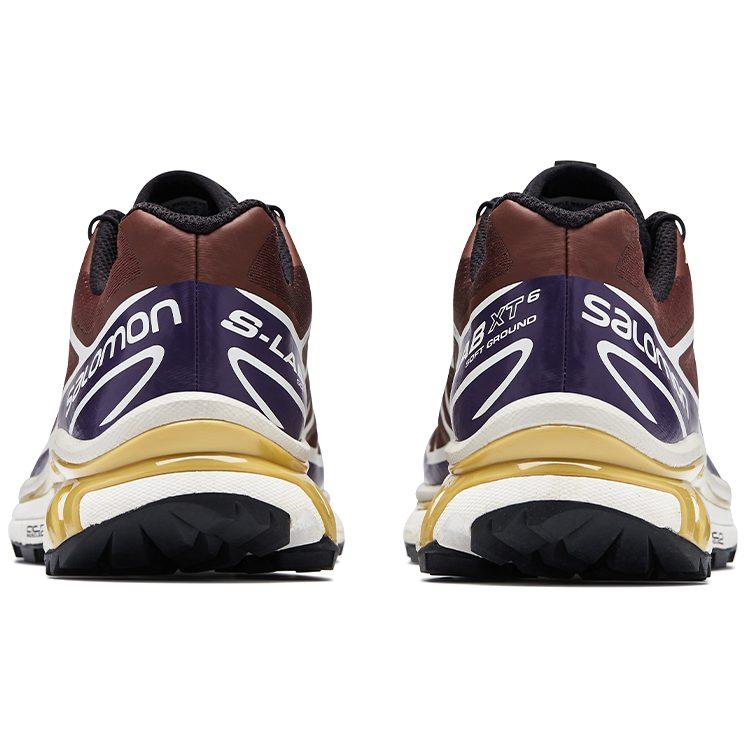 SALOMON XT 6 Fabric Cushioning Slip Resistant Abrasion Resistant Low top Running Shoes Unisex Chocolate L41454700