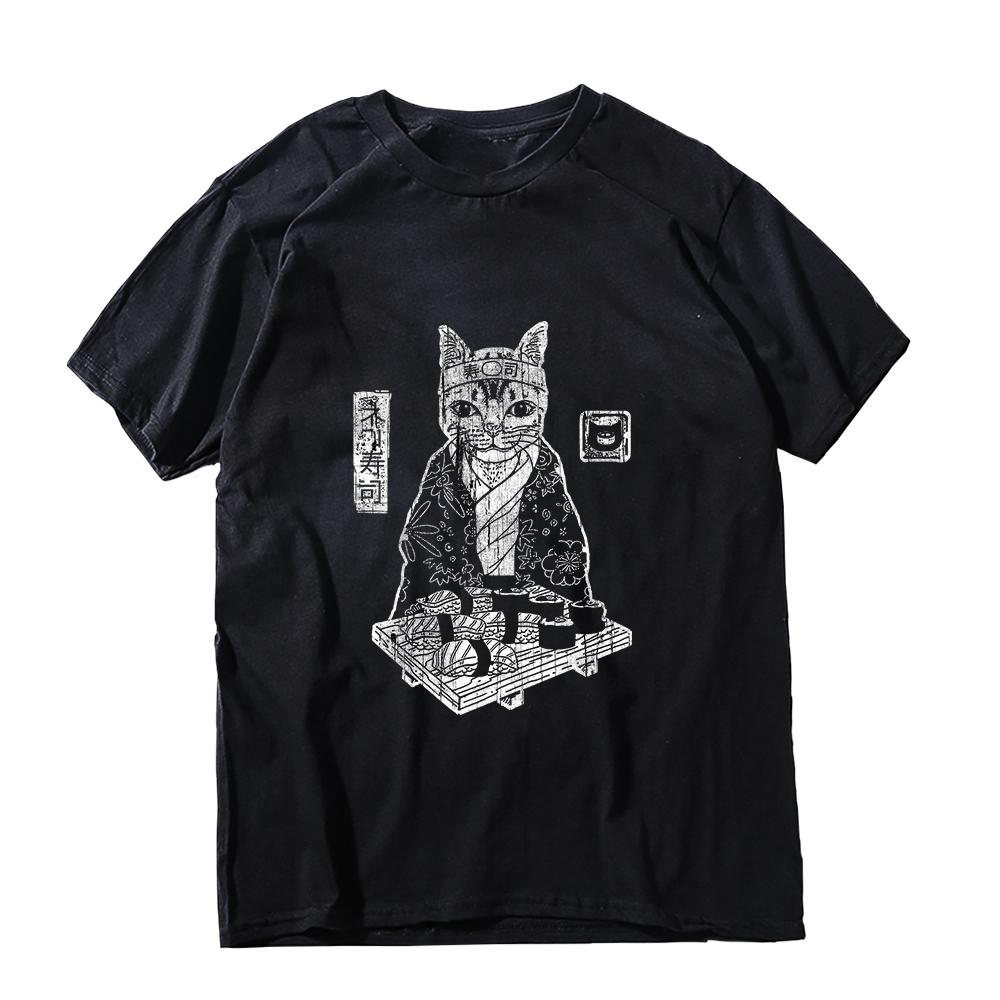 COOLMIND 100% Cotton Schrodinger Cat Print Big Size Men T Shrit Casual Sort Sleeve Cotton Summer Men Tshirt Male Tee Shirts