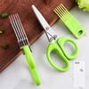 Multi-functional Multi-layer Stainless Steel Kitchen Scissors, Green Onion Chopper, Herb and Spice Cooking Tool Scissors