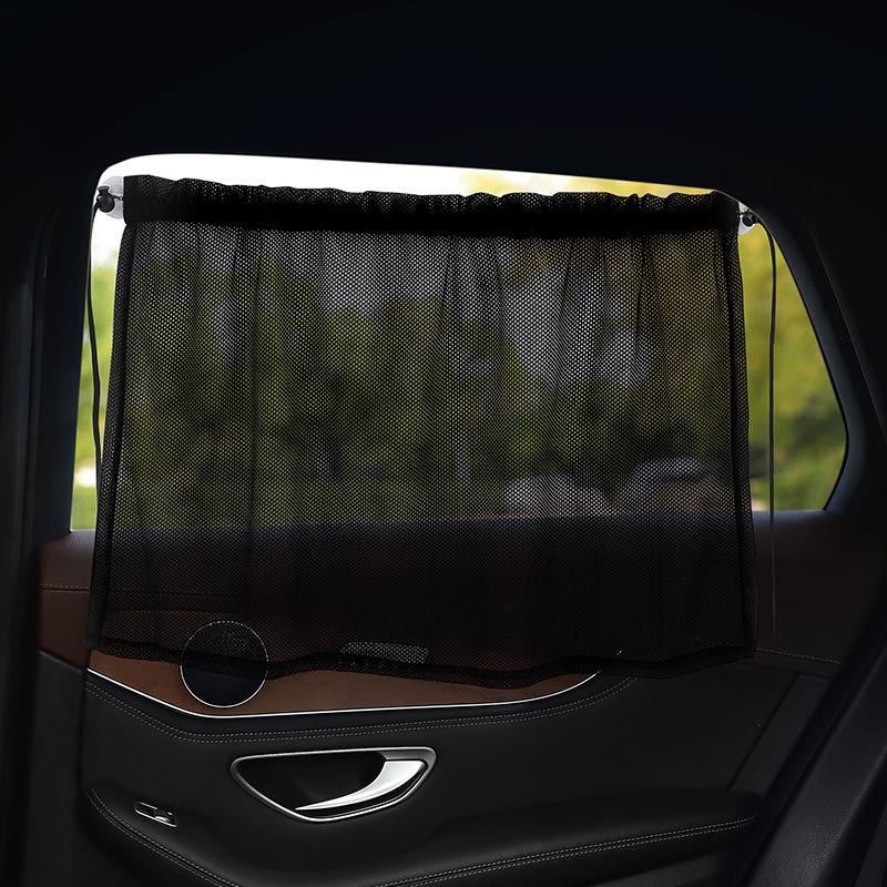 Auto Sonnenschutz Vorhänge - Verdunkelungsnetz mit Saugnäpfen für Privatsphäre und Wärmeisolierung im Sommer