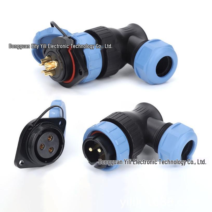 SP29 Elbow Rhombus Socket Waterproof Aviation Connector, 2-26 Core, Weipu IP68 Industrial Plug-In Connector