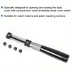 T Shaped Watch Back Case Cover Opener Remover with 4 Dies No.2289 Watch Repair Battery Replacement Tool for Watchmaker 20-55mm