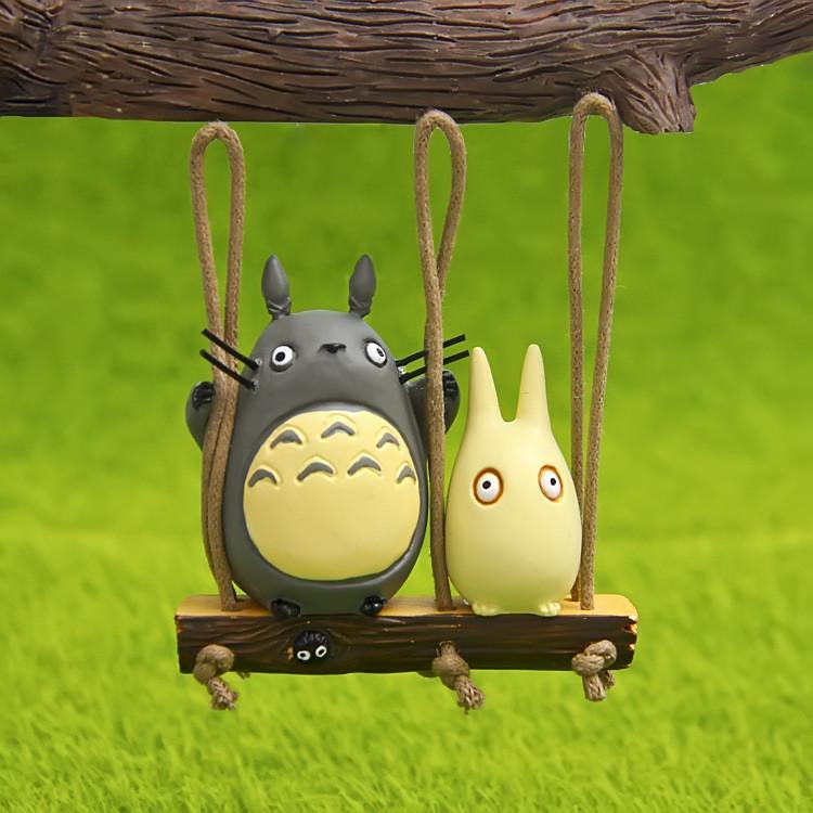 My Neighbor Totoro Swing Cat Scene Mini Model Ornament For Garden Decoration