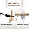 Magnetic Curtain Tiebacks 1pcs, Curtain Tiebacks Buckles Holdbacks Holders Hooks Clip for Home Outdoor Bedroom Office Decorative