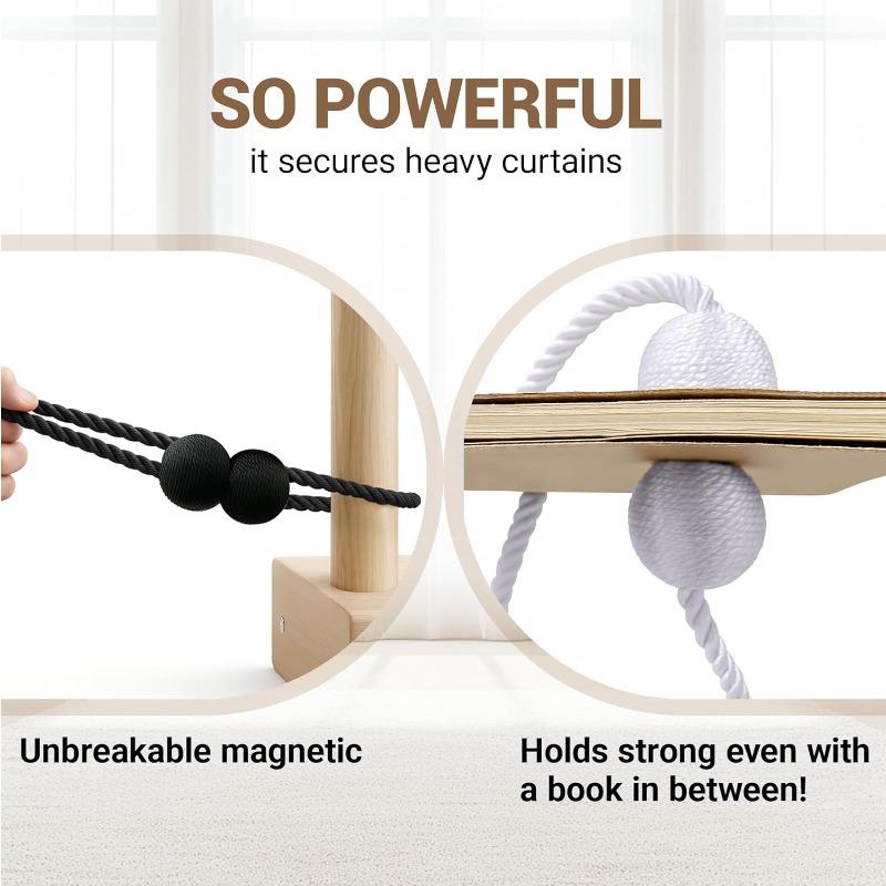 Magnetic Curtain Tiebacks 1pcs, Curtain Tiebacks Buckles Holdbacks Holders Hooks Clip for Home Outdoor Bedroom Office Decorative