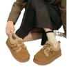 Platform snow boots women's winter velvet Maillard wool cotton shoes new one-pedal retro