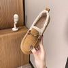 Casual Warm Fluffy Shoes Women's 2025 New Autumn and Winter Velvet Cotton Shoes, Non-slip One-pedal Loafers