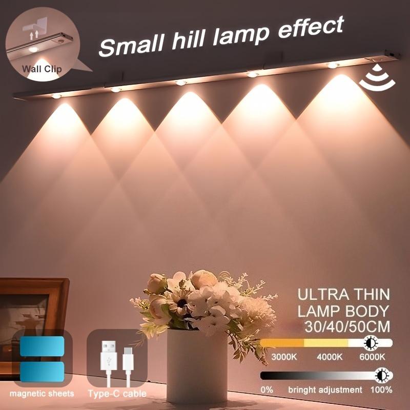 Motion Sensor Light LED Sensor Lamp Wireless Ultra Thin USB LED For Kitchen Cabinet Bedroom Wardrobe Indoor Lighting Night Light