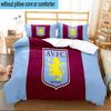 Aston Villa Fc Crest 3PCS Print Bedding Set, Includes A Duvet Cover and Two Pillowcases for Bedroom, Dormitory, Suitable for All Seasons