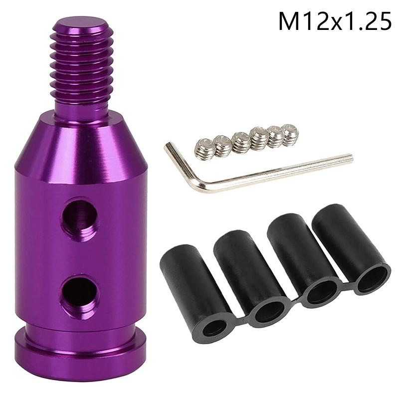 Universal Car Auto Aluminum Gear Shift Knob Adapter For Non Threaded Shifters