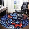 1PC Winter Wildlife Office Round Area Rug, Mat Suitable For Office, Under Office Chairs Bedroom Living Room Home Decor, Room Deco