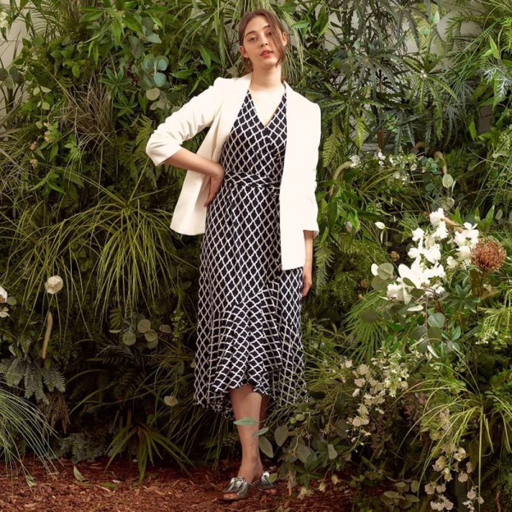 Lipbbam Creola Vivienne Robe portefeuille à volants manches 3/4 Ldm42cd01