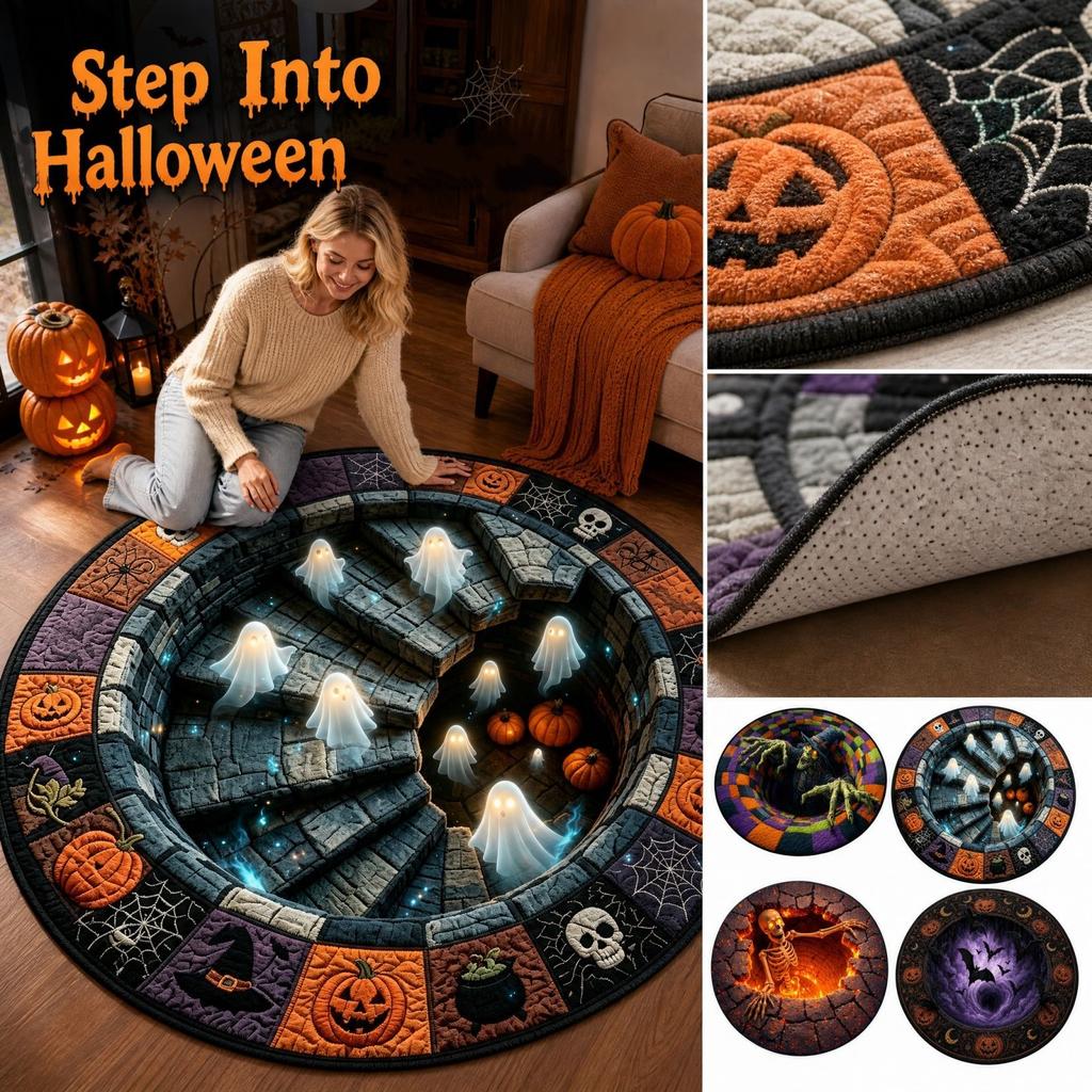 Halloween 3D Effect Indoor Outdoor Floor for Home Garden Entryway 100 100
