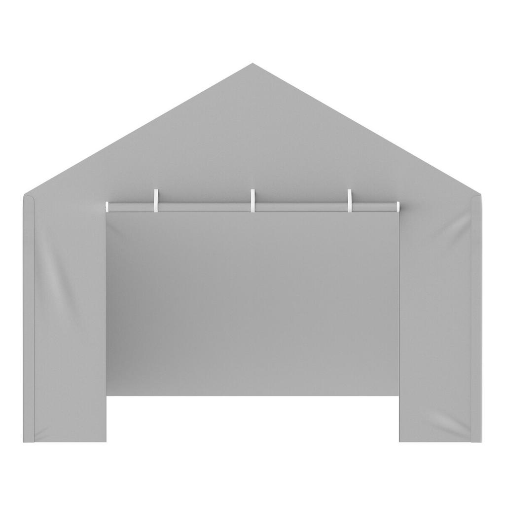 Carport Replacement Canopy Cover Side Wall 12 x 20 ft, Garage Tent Shelter Tarp Heavy-Duty Waterproof & UV Protected, Easy Installation with Ball
