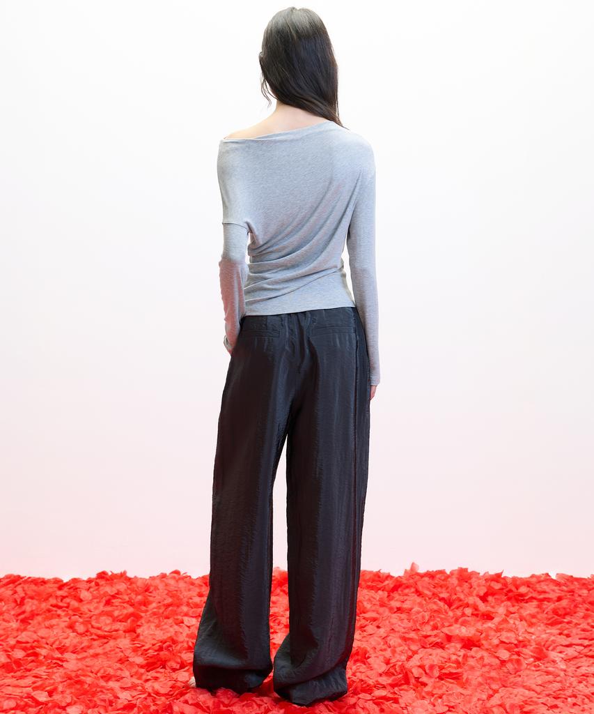 HAE BY HAEKIM [Atelier] Strap Drape Top_Gray