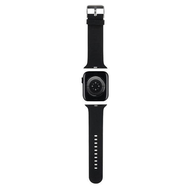 Karl Lagerfeld Pasek Klawmslcnk Apple Watch 38/40/41Mm Czarny/Black Strap 3D Rubber Choupette Heads