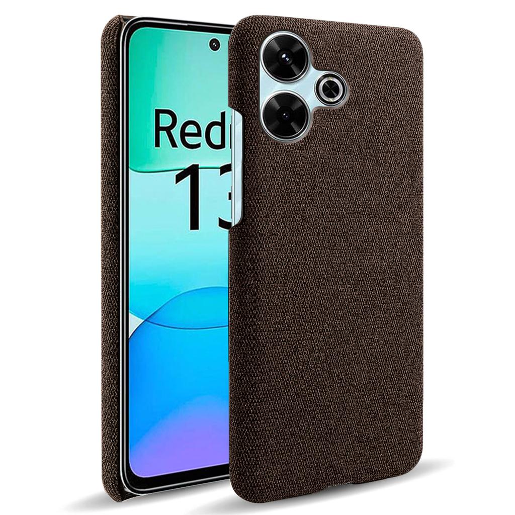 For Xiaomi Redmi 13 4G Case Cloth Texture Anti-Scratch Protective PC Phone Cover