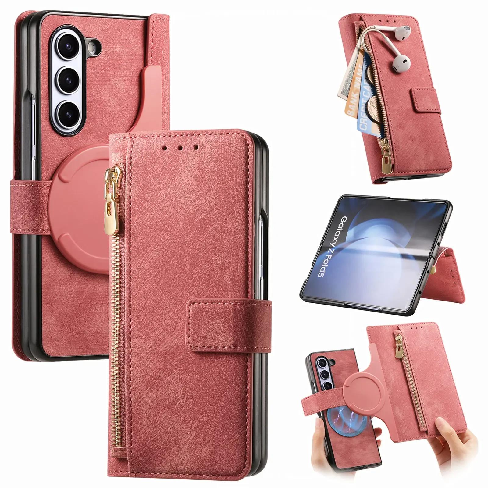 

Чохол Luxury Leather 2 In1 Magnetic Wallet Card Slot Flip Holder для Samsung Galaxy Z Fold 6 5 4 3 Protect Shockproof Hard Cover For Galaxy Z Fold 6