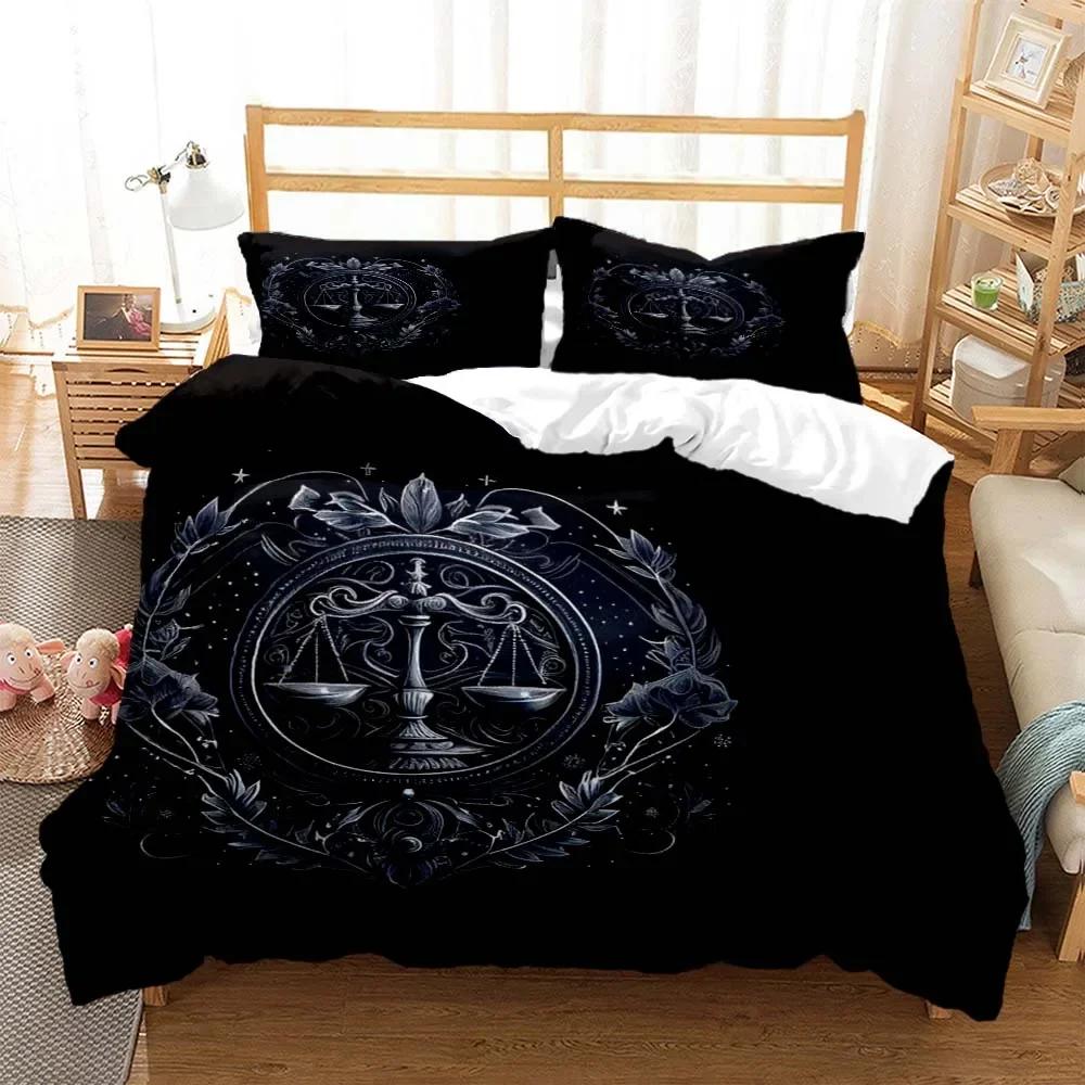 Personalized constellation print quilt cover soft and comfortable  comforter bedding sets  Complete size Customizable