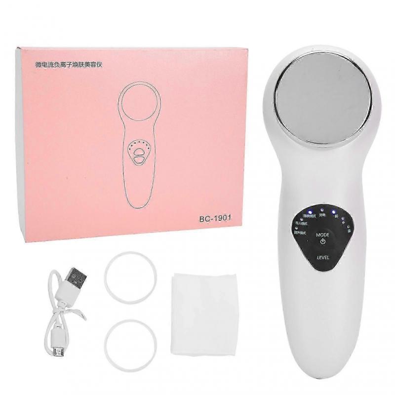 Ultrasonic Face Massager EMS Electric Facial Cleanser Heating Skin Care Face Import Device