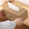 Wicker Tissue Box, Rectangular Decorative Tissue Holder, Increase Capacity Facial Tissue Holder, for Bathroom Living Room Car