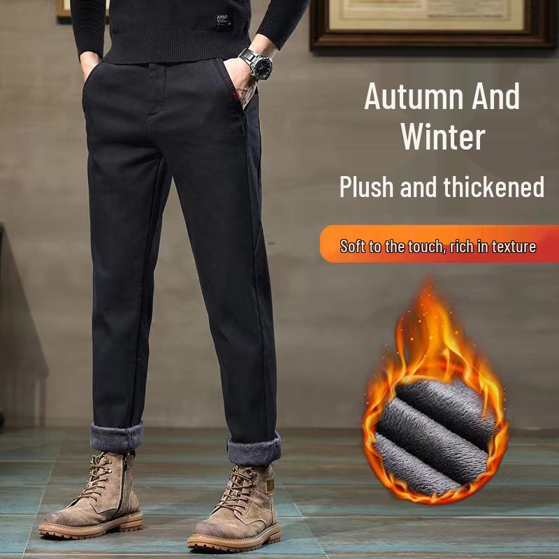 2025 Spring Men's Slim-Fit Casual Straight Pants - Versatile Light Business Trousers with Stretch