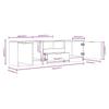 TV Stand Concrete Grey 140 x 35 x 40 cm Particleboard