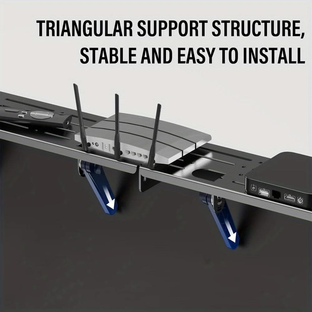 For TV Top Shelf Adjustable Computer Monitor Top Shelf,Stable for TV Top Storage Bracket Clamp-on Computer Screen Shelf for Home