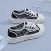 Fashion Height Up Lace Up Black Moccasin Casual Sneakers Black Spring Women's Shoes Size 46 Sports Imported Tenes Bity Cosplay