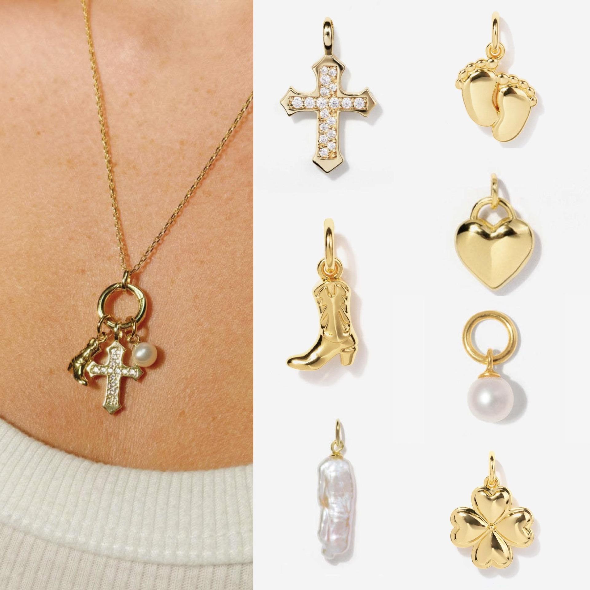 

Модный кулон-крест из нержавеющей стали O-shaped chain